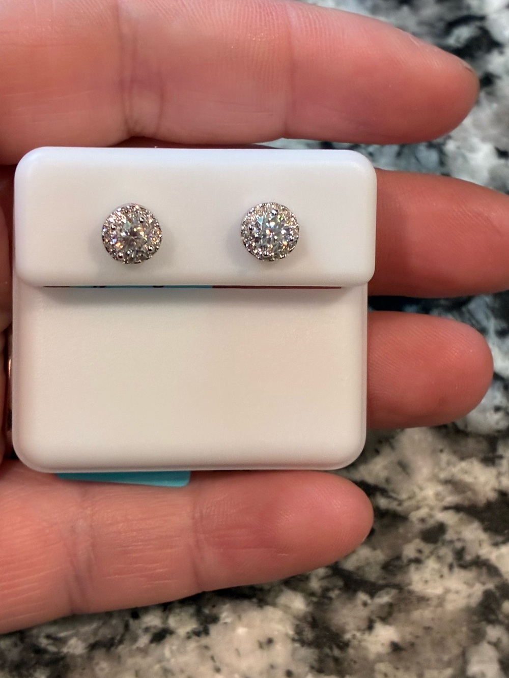 Sterling Silver Moissanite 0.59 CT Studs